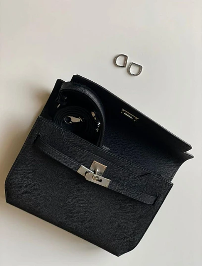 HERMES Женская сумка Kelly Depeches 25 см W0/vert bosphore Togo