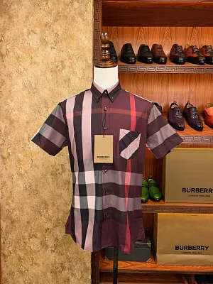 BURBERRY Мужская рубашка из поплина с короткими рукавами
