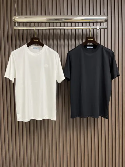 PRADA Мужская футболка хлопок с логотипом