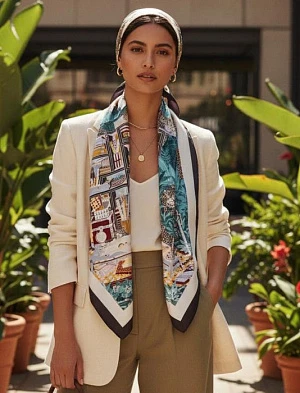 HERMES Женский платок 