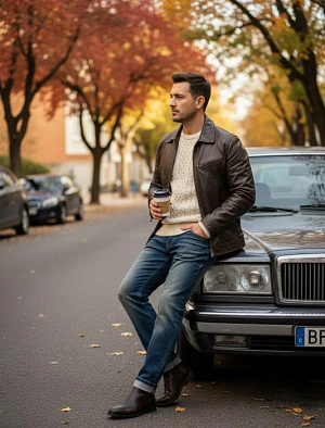 GUCCI Мужские джинсы из плотного денима