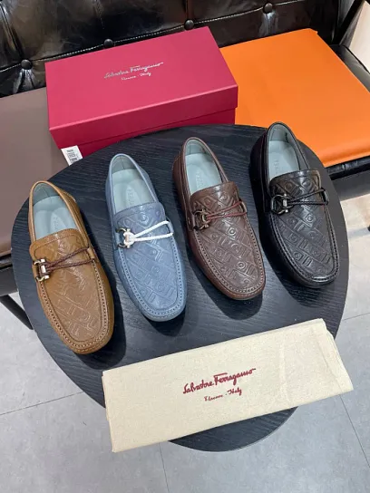 SALVATORE FERRAGAMO Мужские мокасины из коровьей кожи