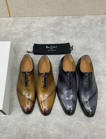 BERLUTI Мужские туфли из телячьей кожи - оксфорды 