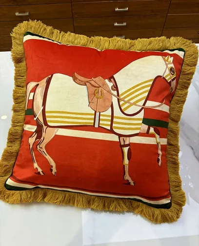 HERMES Подушка бархатная