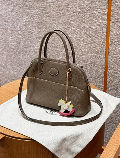 HERMES Женская сумка Mini Bolide 27 см 18/Etoupe Togo