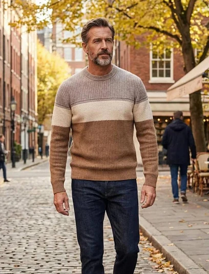 HERMES Мужской свитер из кашемира