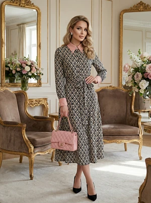 VALENTINO Женское платье из шелка и твила