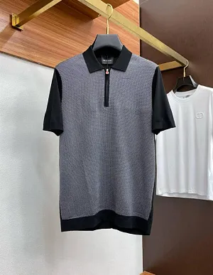 KITON Мужская футболка-поло на замочке