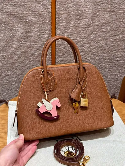 HERMES Женская сумка Mini Bolide 25 см 37/gold Togo