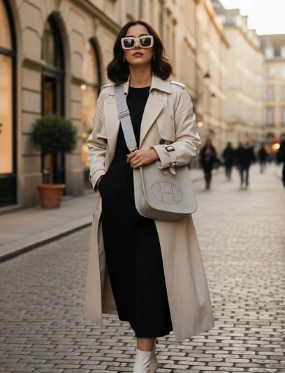 HERMES Женская сумка Evelyne 29 см 80/Pearl Gray Clemence