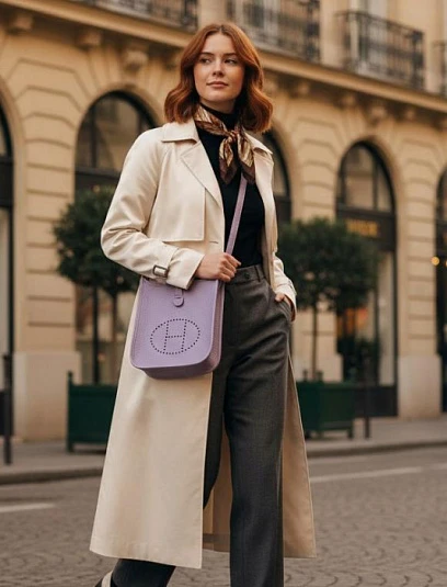 HERMES Женская сумка Evelyne 16 см 5H/Glycinc Clemence