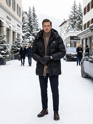 PRADA Мужская куртка с пуховым наполнителем 