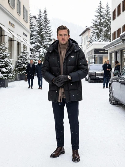 PRADA Мужская куртка с пуховым наполнителем 