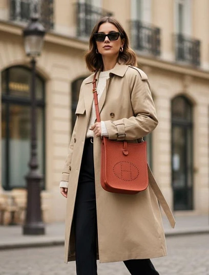 HERMES Женская сумка Evelyne 16 см 36/Brique Clemence