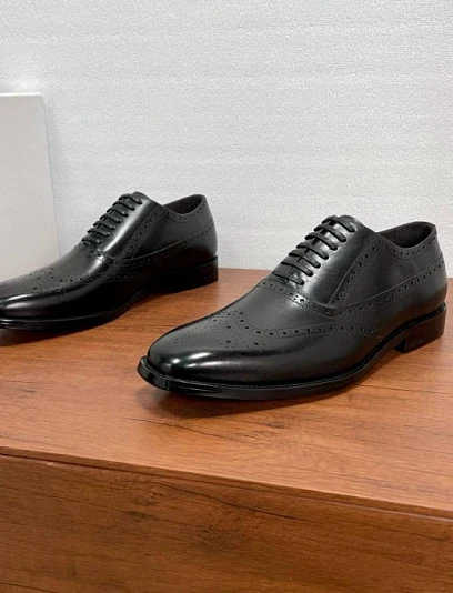 BERLUTI Мужские туфли из телячьей кожи черные