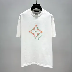 LOUIS VUITTON Мужская футболка с крупным фирменным монограмным узором