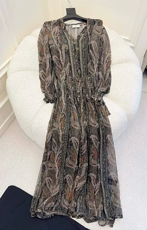 SAINT LAURENT Женское платье с добавлением золотой нити