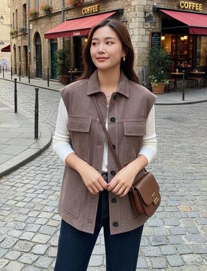 BRUNELLO CUCINELLI Женский жилет из замши