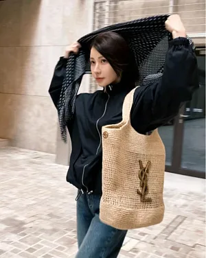 SAINT LAURENT Женская Сумка ICARE Medium из натуральной рафии