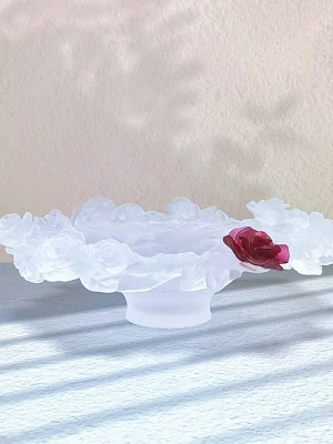 DAUM Фруктовая ваза White Rose