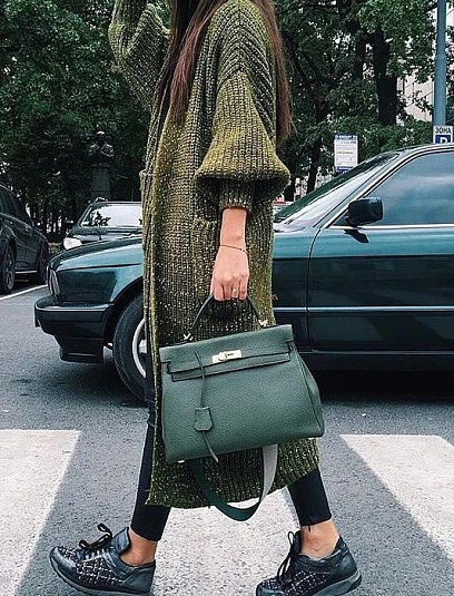 HERMES Женская сумка Kelly 32 см 2Q/Vert Anglais Togo