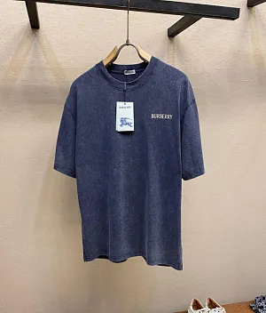 BURBERRY Мужская футболка хлопок в тёмно-синем оттенке