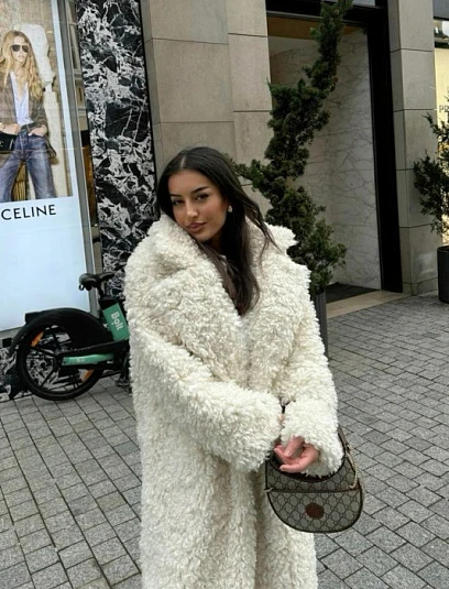 HERMES Женская шуба из овчины