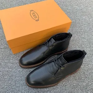 TOD'S Мужские ботинки из коровьей кожи с миндалевидным носком