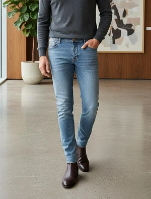 JACOB COHEN Мужские джинсы голубые