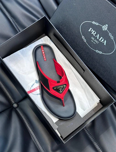 PRADA Мужские шлёпанцы-вьетнамки