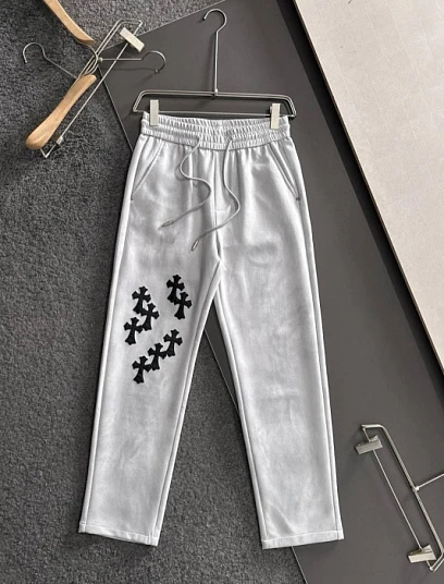 CHROME HEARTS Мужские брюки светло-серые