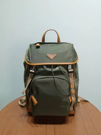 PRADA Мужской рюкзак из нейлона и кожи