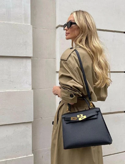 HERMES Женская сумка Kelly 32 см 89/Noir Box