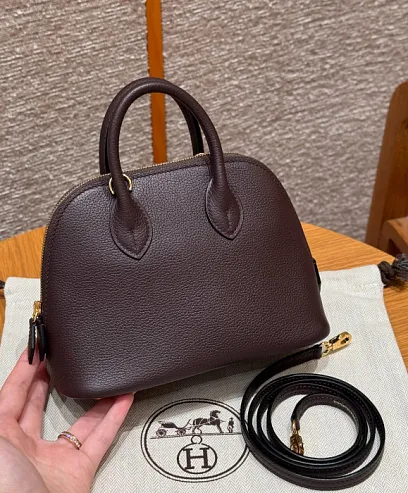 HERMES Женская сумка Mini Bolide 18 см OG/Rouge Sellier Evercolor