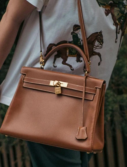 HERMES Женская сумка Kelly 35 см 37/Gold Togo