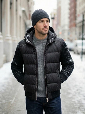 CHRISTIAN DIOR Мужская ветровка с пуховым наполнителем 