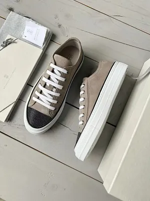 BRUNELLO CUCINELLI Женские сникеры из замши Monile 