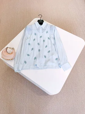 FENDI Рубашка женская из шелка