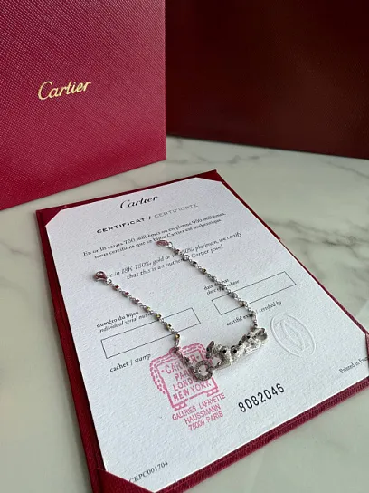 CARTIER Браслет Panthère De Cartier белое золото и бриллианты