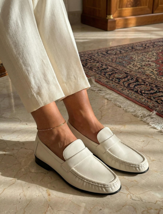 THE ROW Женские кожаные лоферы