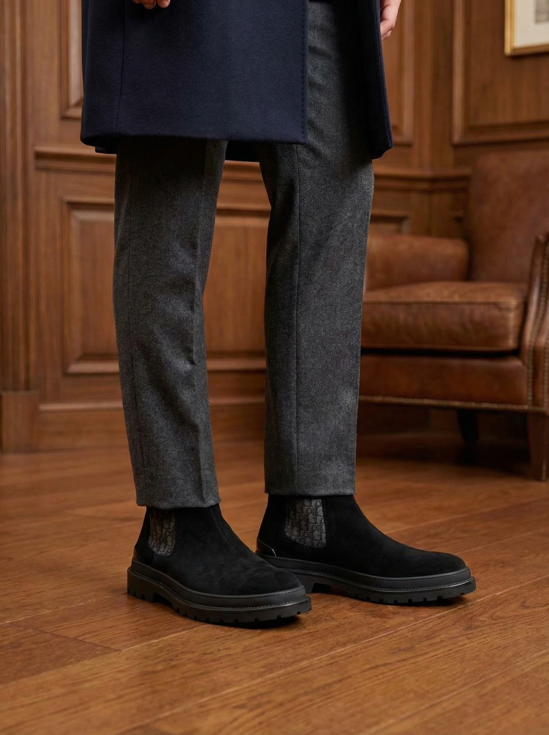 CHRISTIAN DIOR Мужские ботинки Combat Chelsea Boots