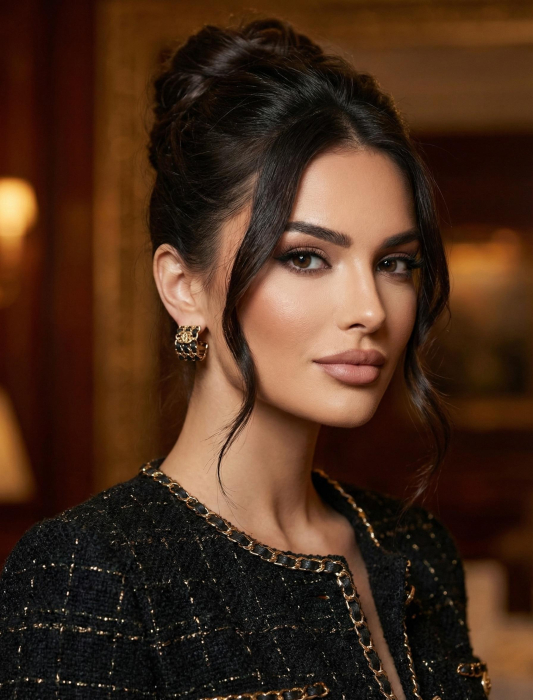 CHANEL Женские серьги-кольца с кожаными вставками