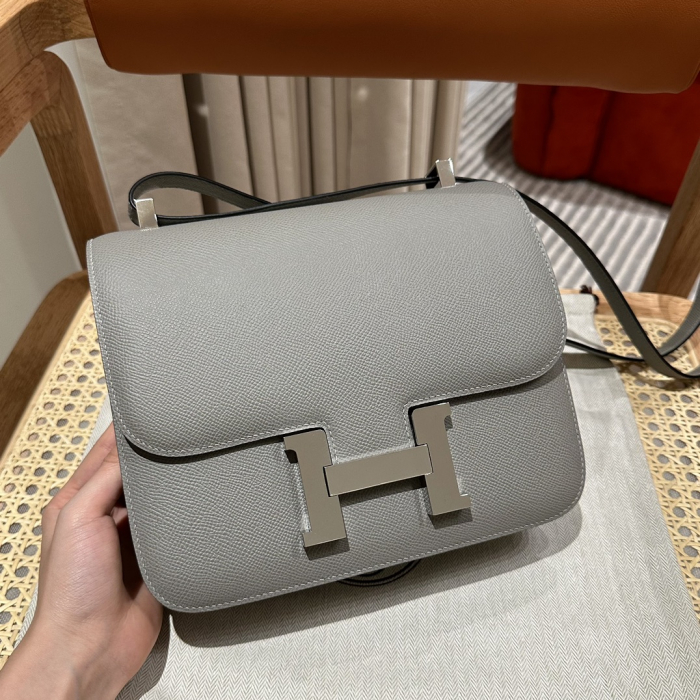 Hermes Женская сумка Constance 24 см 0L/Gris Meyer Epsom