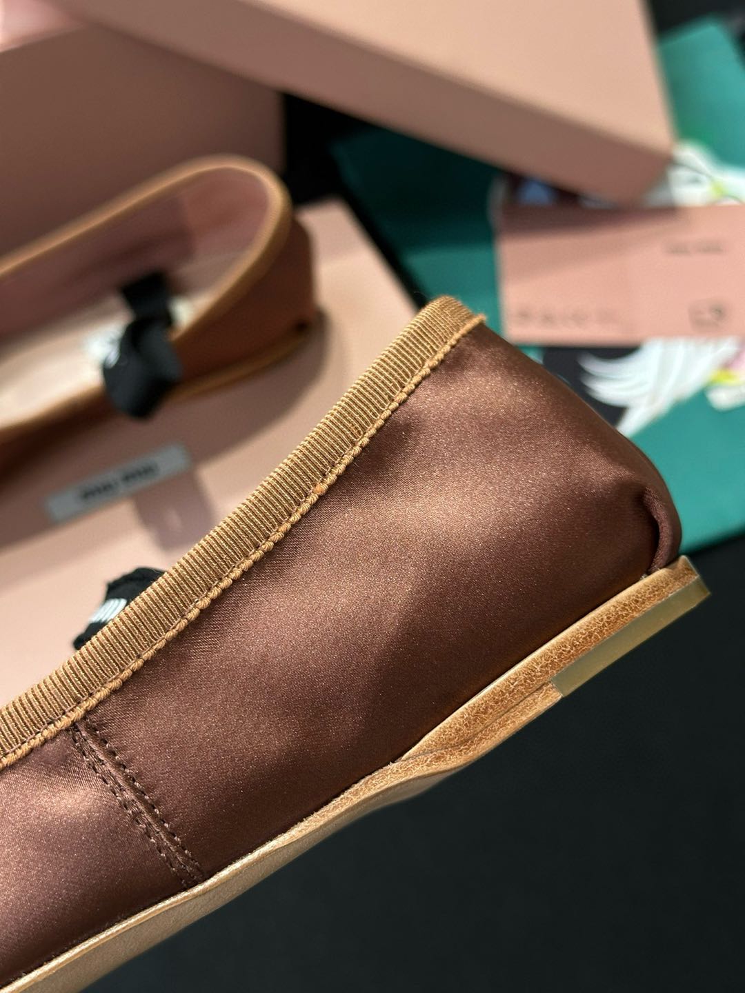 MIU MIU Атласные балетки 