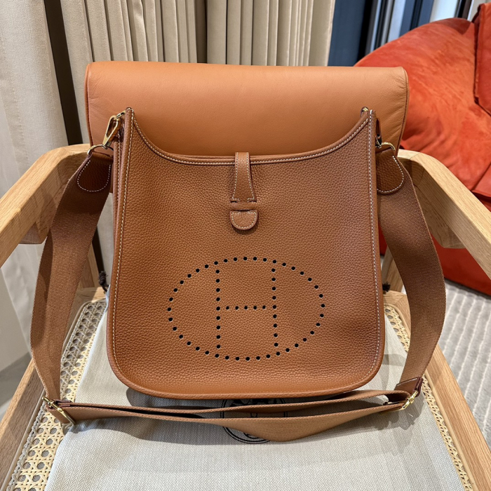 Hermes Женская сумка Evelyne 29 см ck37/Gold Clemence