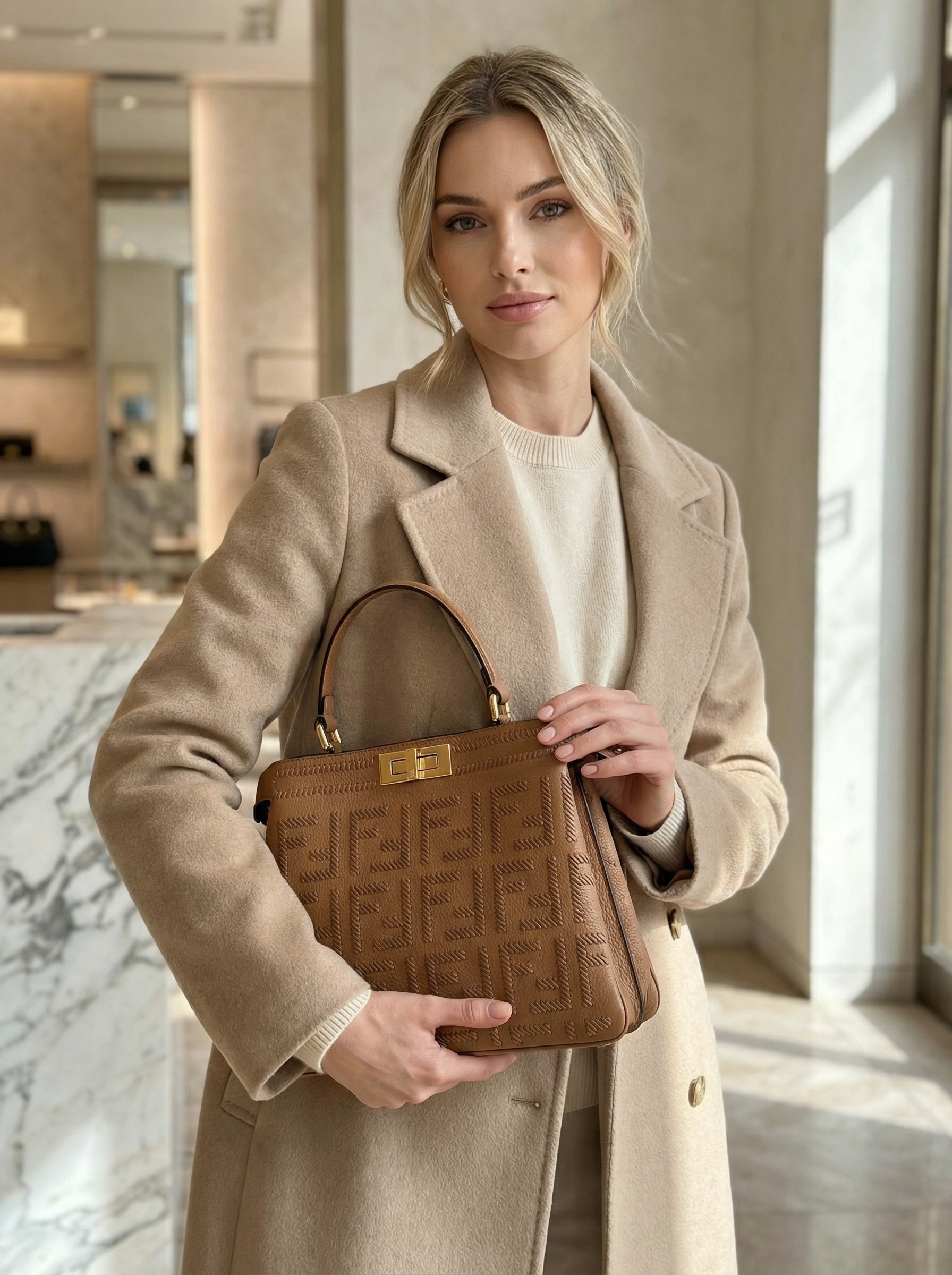 FENDI Женская сумка Peekaboo Soft