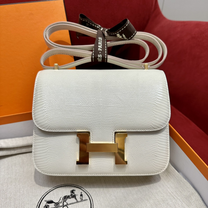 Hermes Женская сумка Constance 19 см ck10 Lizard