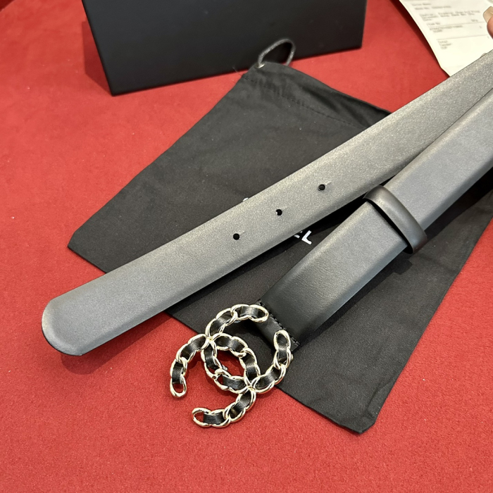 CHANEL Женский ремень плетеной пряжкой CC