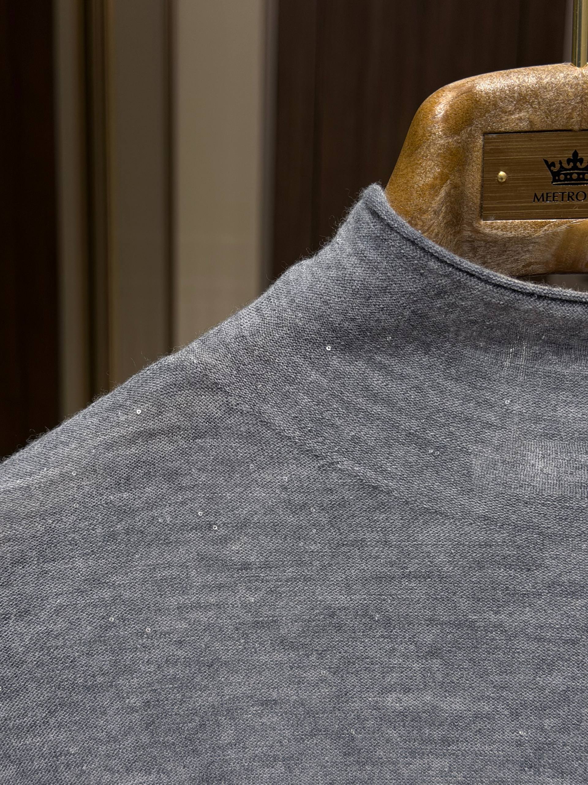 BRUNELLO CUCINELLI Женская водолазка с микро-пайетками