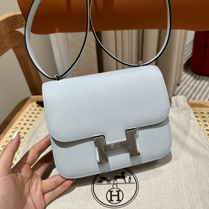 Hermes Женская сумка Constance 19 см 08/Blue pale Epsom